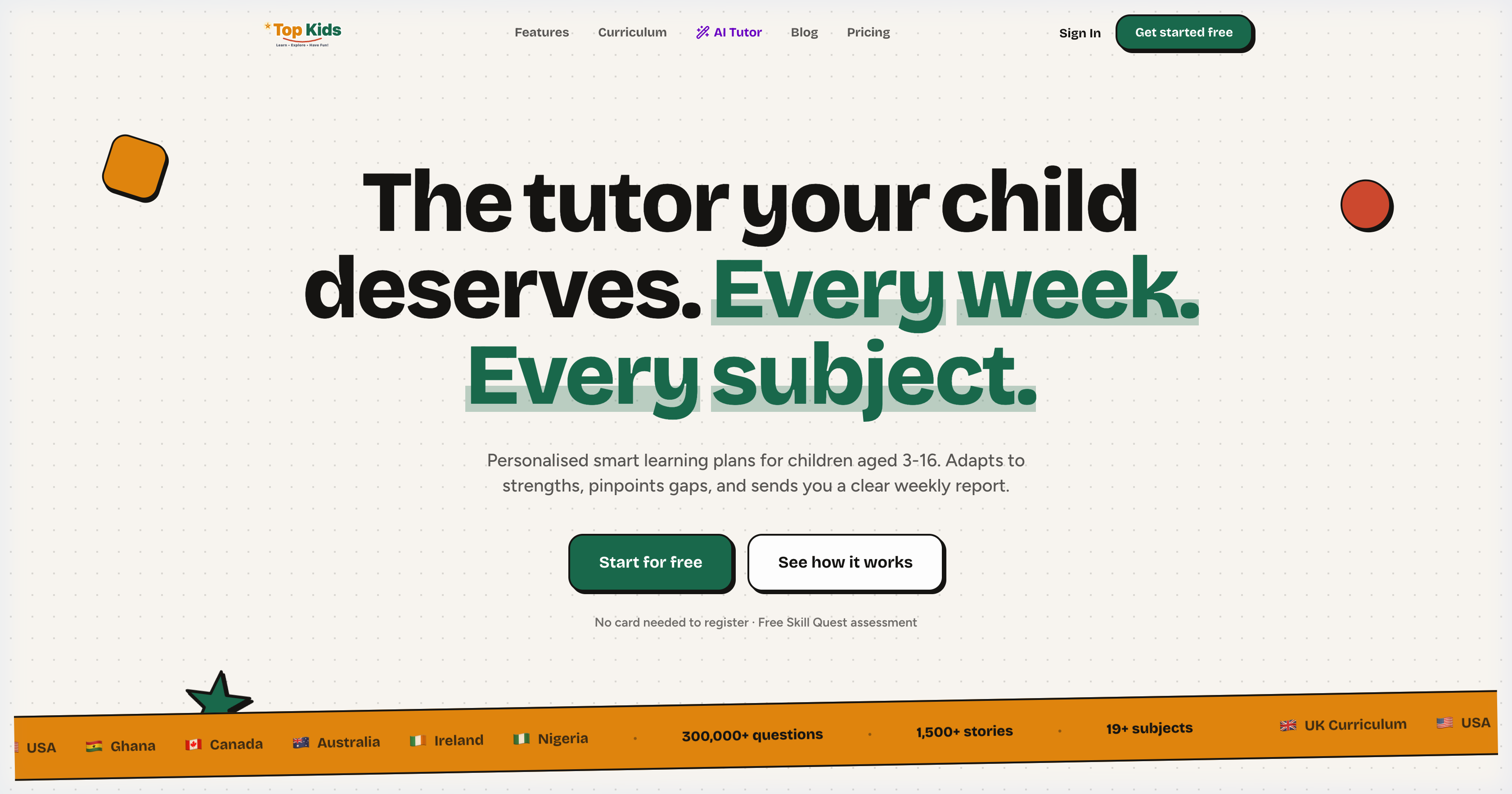 Topkids: Personalised Smart Learning and Voice-First AI Tutoring for K-12 Students